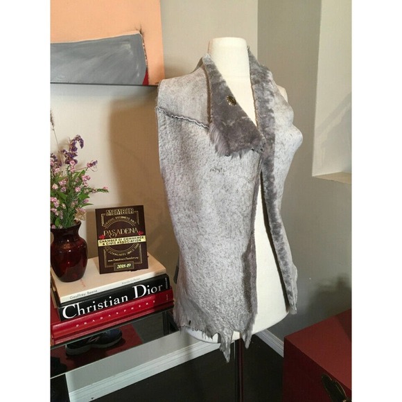 The People of the Labyrinths shearling and Silk Eagle Jacket - Picture 7 of 13